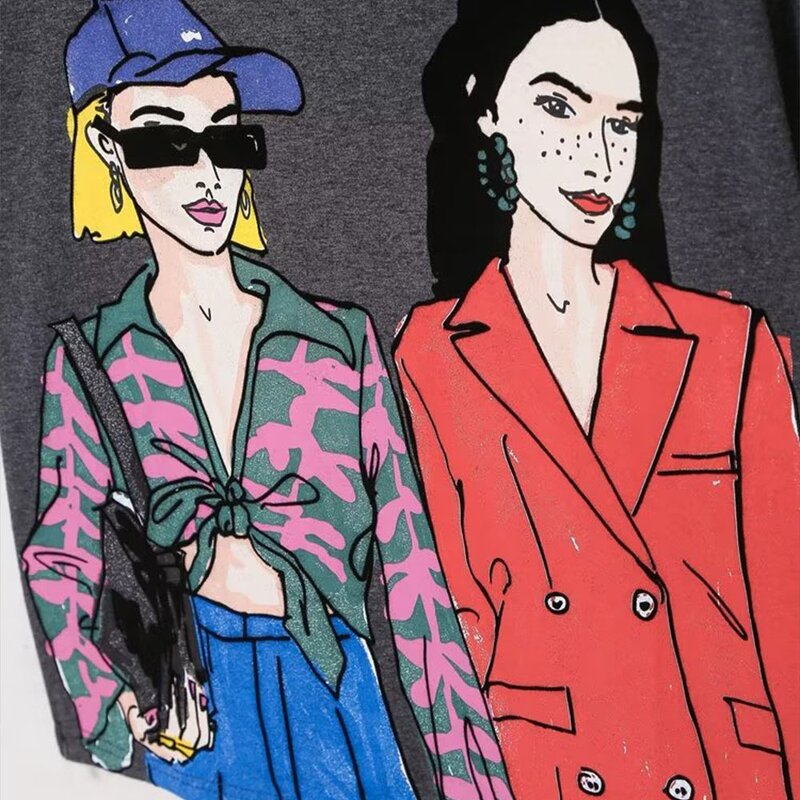 Printed T-shirt Manufacturer - OEM Custom PB&ZA for Girls Women Short