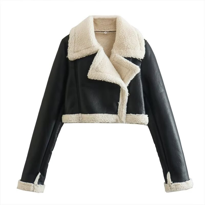Cropped Jacket Manufacturer - OEM Custom PB&ZA Women 2024 Winter Fashion