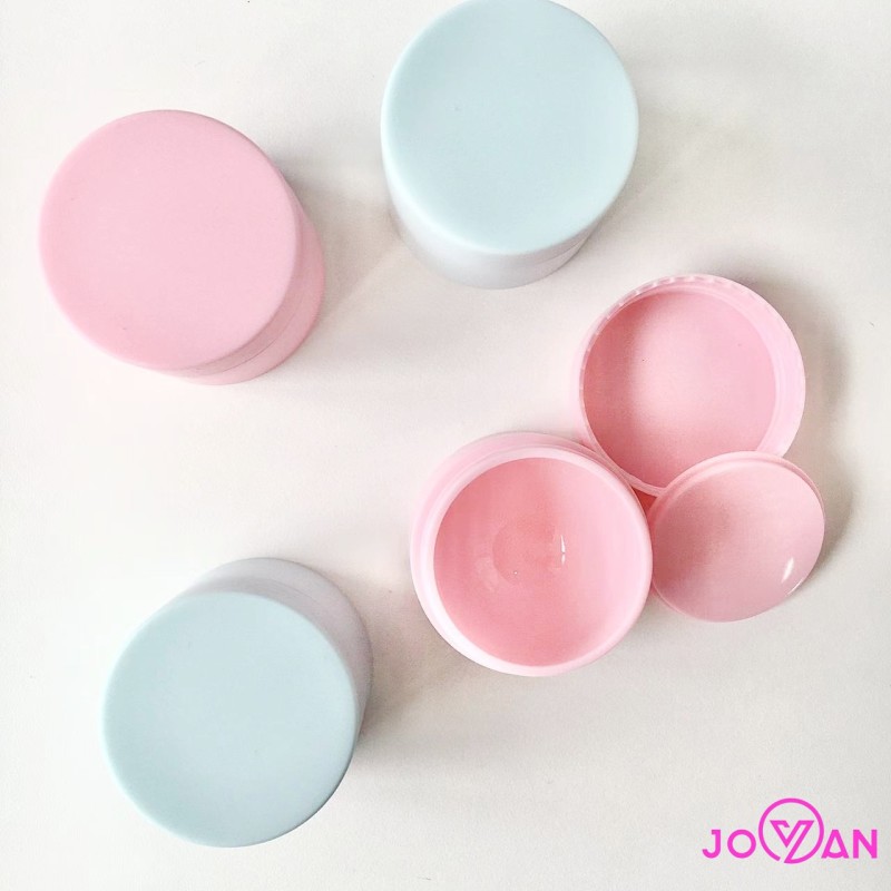 Solid Pink & Blue 5g 10g 15g 30g 50g 80g PP Plastic Jars for Skin Care Cream Loose Powder