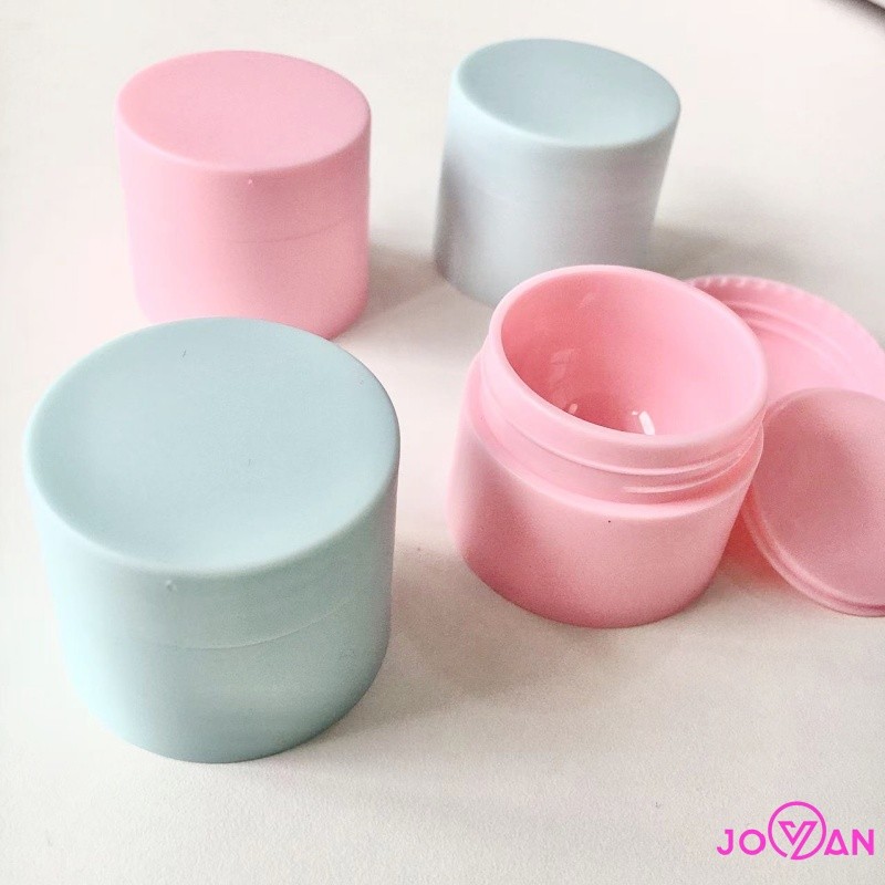 Solid Pink & Blue 5g 10g 15g 30g 50g 80g PP Plastic Jars for Skin Care Cream Loose Powder