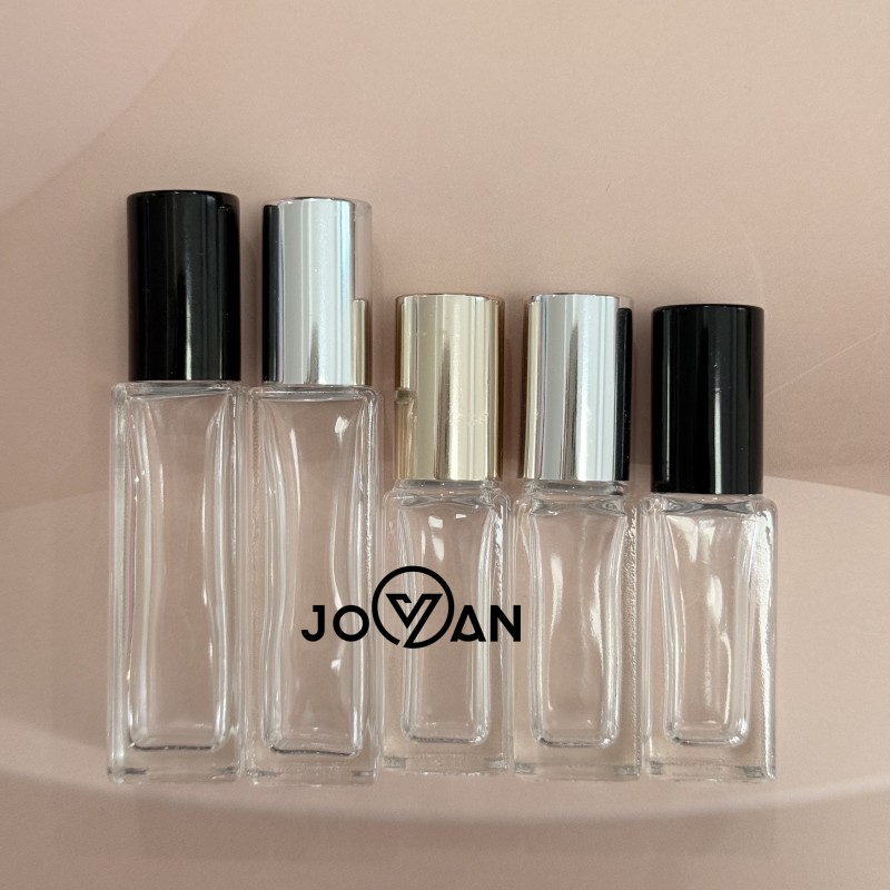 5ml 10ml Flat Design Roll-on Applicator Sealed Carton Pack MUB Empty Square Glass Essential Oil Rollers