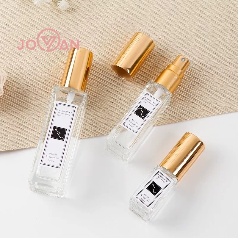 5ml 10ml Essential Oil Roll on Clear Glass square Bottle