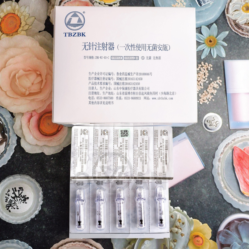 Hot Sell 0.3ml TBZBK Ampoule English Version Skin Care Product Plastic Blue Bottles