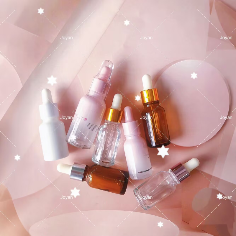 Rose Golden Droppe Serum Bottle 5ml to 50ml Sizes with Screw Seal Essential Oil Bottles for Skin Care MOQ 1000pcs