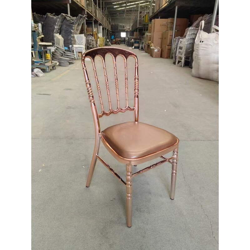 Tiffany Chairs Supplier - Commercial Metal Frame Luxury Gold