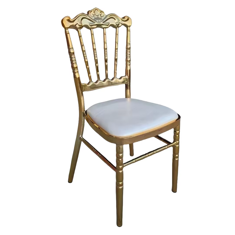 Tiffany Chairs Supplier - Commercial Metal Frame Luxury Gold