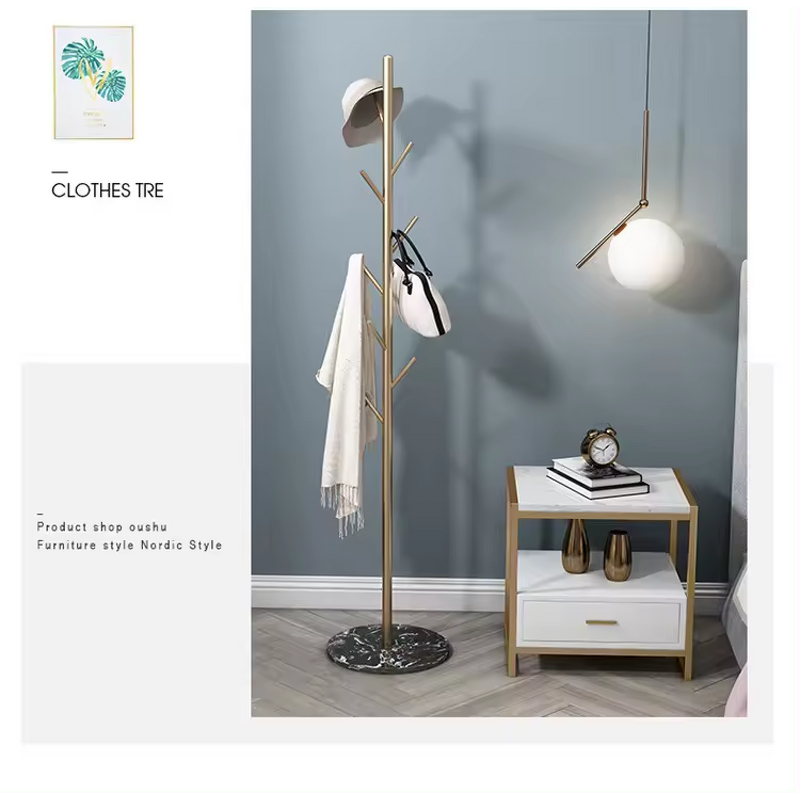 Coat Rack Factory - Luxury Marble Base Metal Tree Stand