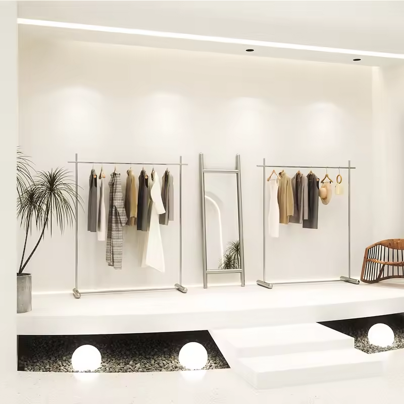 Display Stand Factory - Minimalist for Clothing Store Hanging Shelf