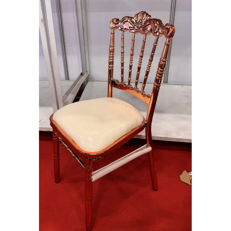 Tiffany Chairs Supplier - Commercial Metal Frame Luxury Gold