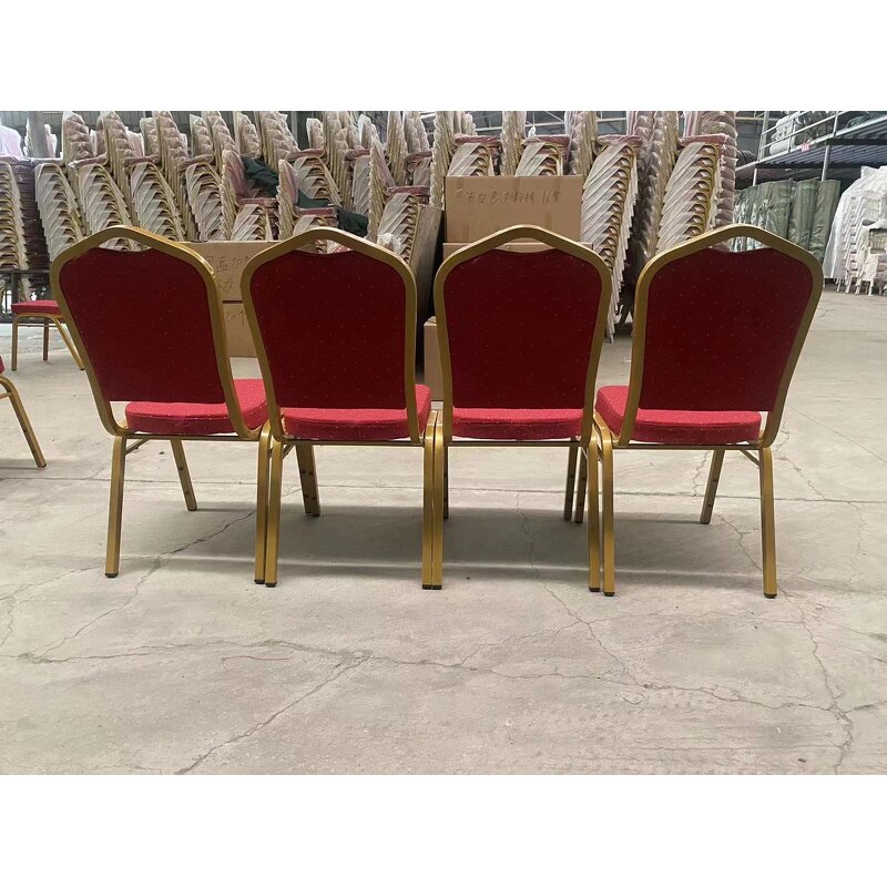 Stacking Chair Factory - Modern Aluminum Golden Black Banquet