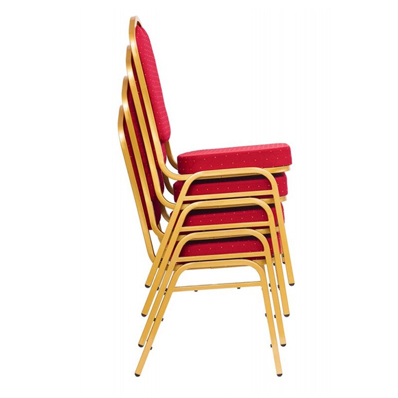 Stacking Chair Factory - Modern Aluminum Golden Black Banquet