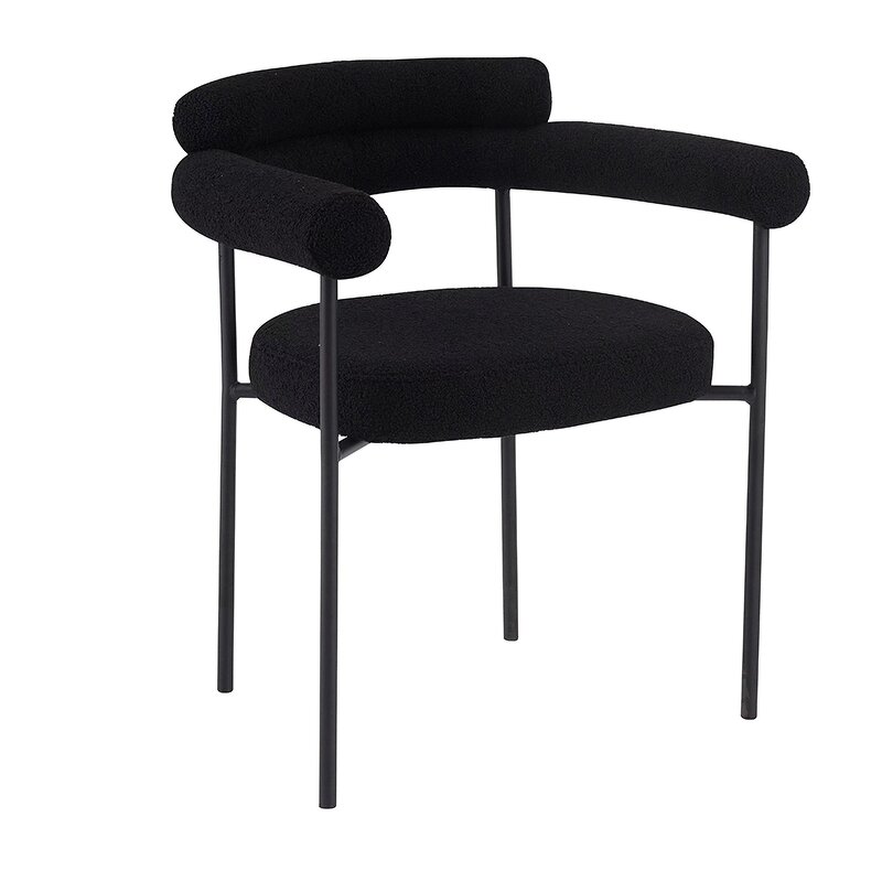 Dining Chair Supplier - Nordic White Wool Blend Boucle Fabric