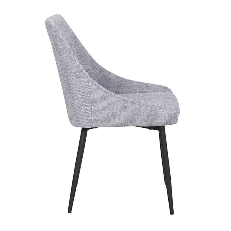 Dining Chair Factory - Modern Steel Black Leg Velvet Cushion