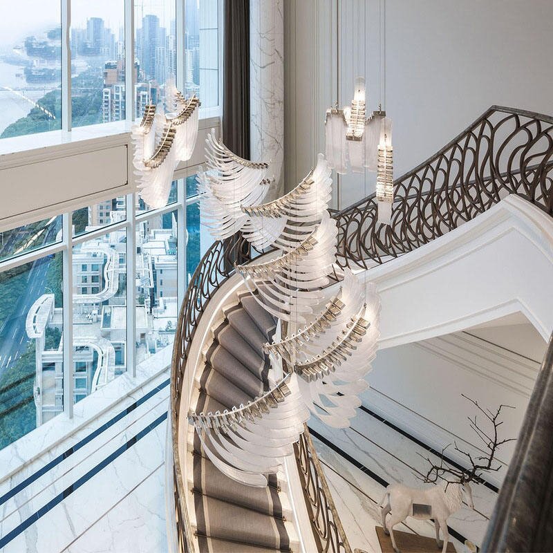 Glass Chandelier Supplier - Custom for Hotel Lobby Spiral