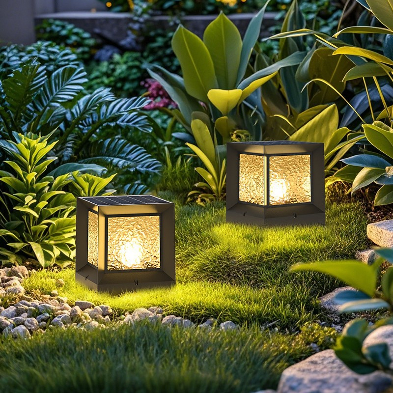 Solar LED Pillar Light Supplier - Modern Waterproof Garden