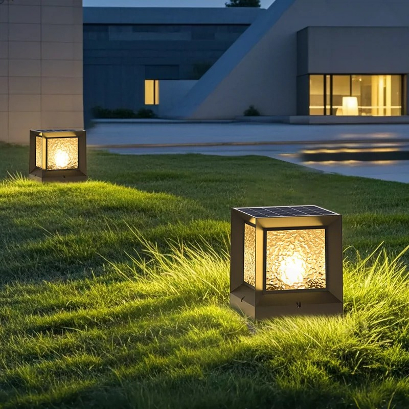 Solar LED Pillar Light Supplier - Modern Waterproof Garden