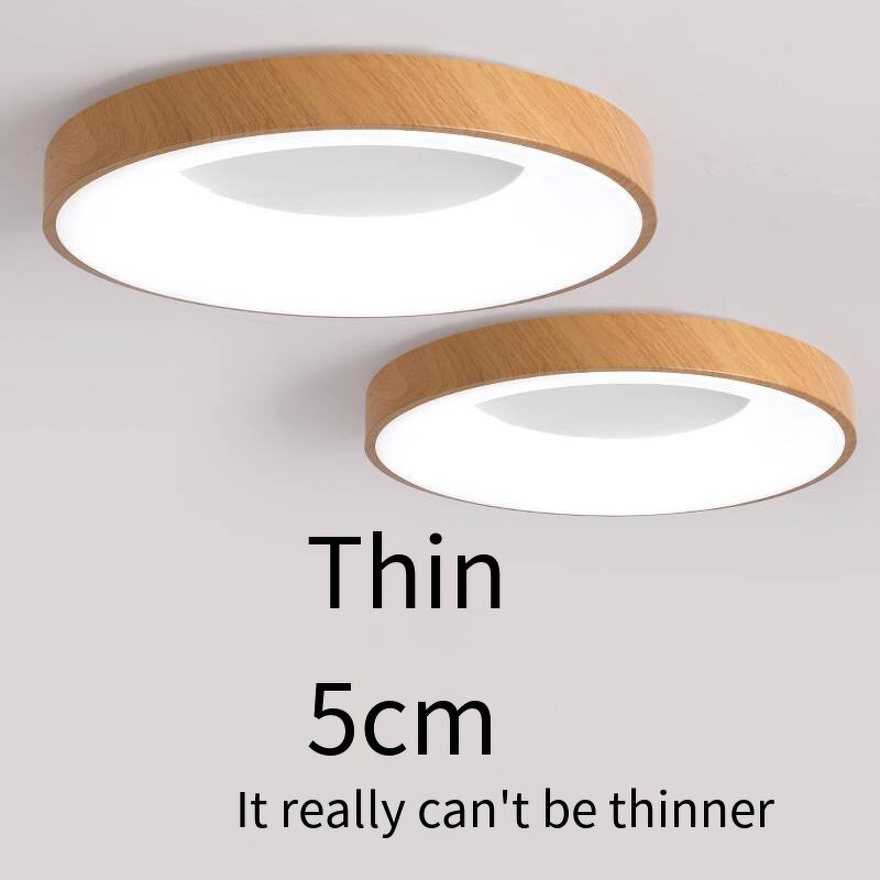 Wood Ceiling Light Supplier - Modern Minimalist 24W Remote