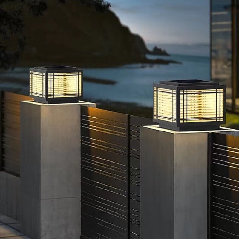 Solar Column Lamp Factory - Minimalist LED Outdoor Courtyard