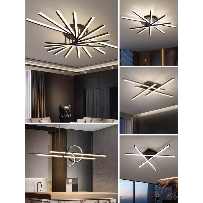 Black Ceiling Light Factory - 2024 Modern Simple Luxury Creative