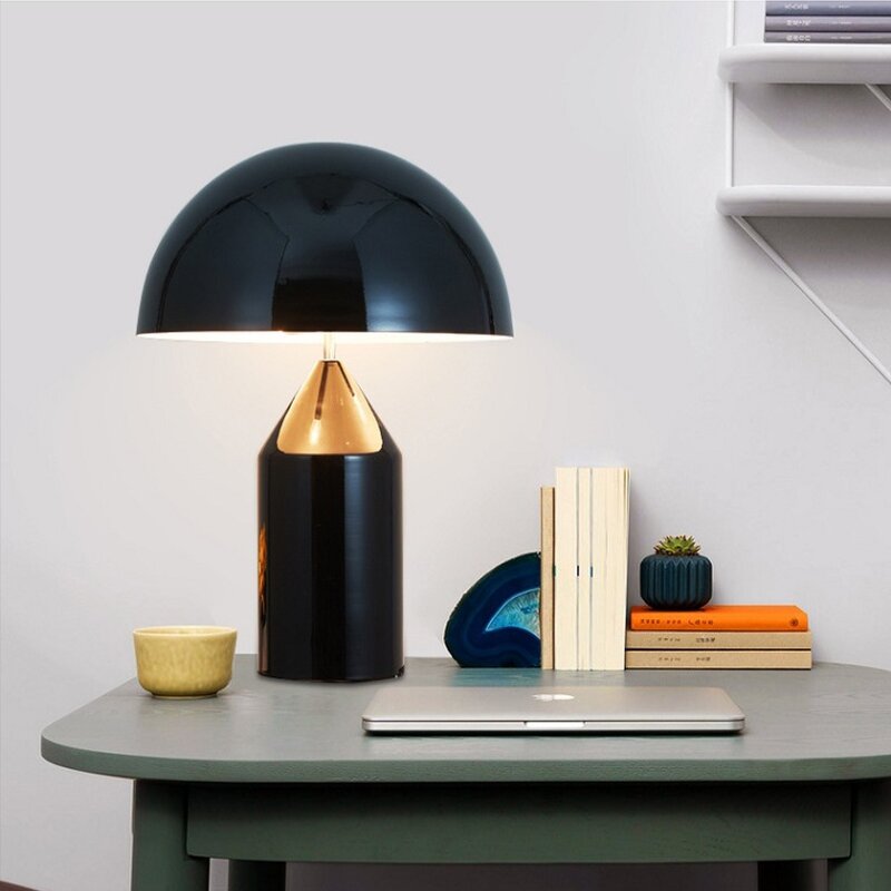 Mushroom Table Lamp Supplier - Modern LED Rechargeable Black