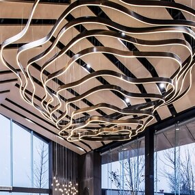 Aluminum Mountain Chandelier Factory - Custom Large Villa Hotel