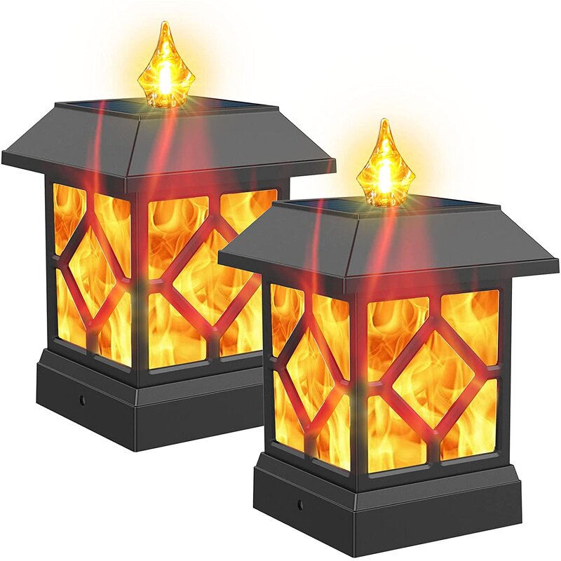 Flame Solar Pillar Light Factory - Rechargeable LED Aluminum Body