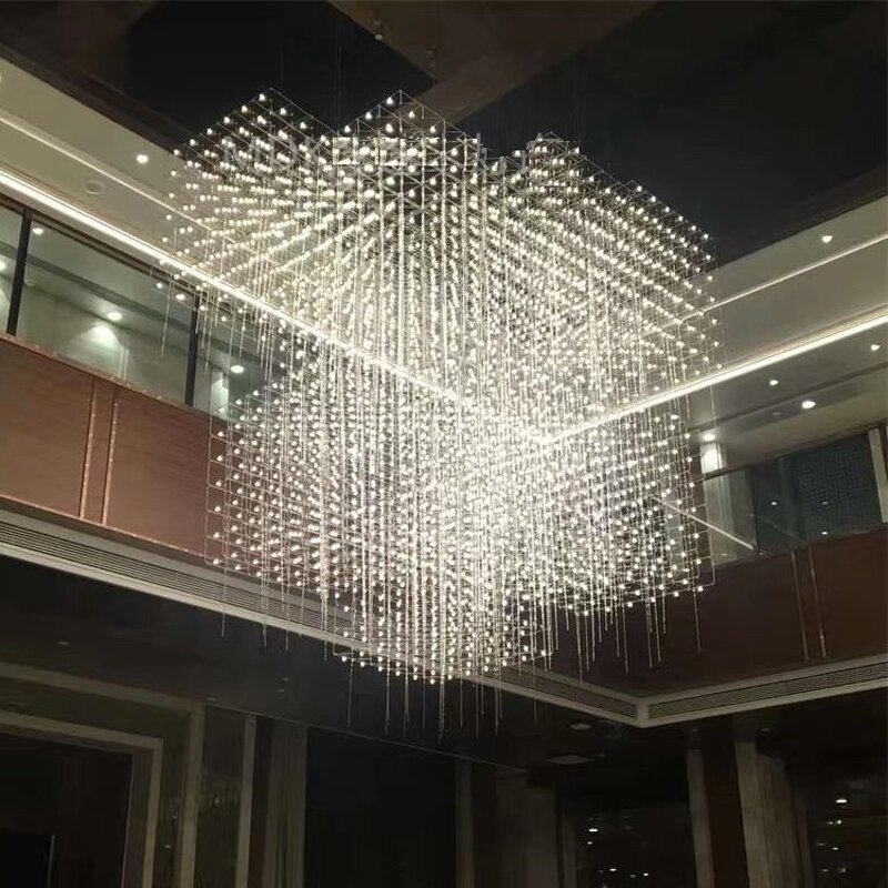 Stainless Steel Cube Chandelier Factory - Original Modern Custom