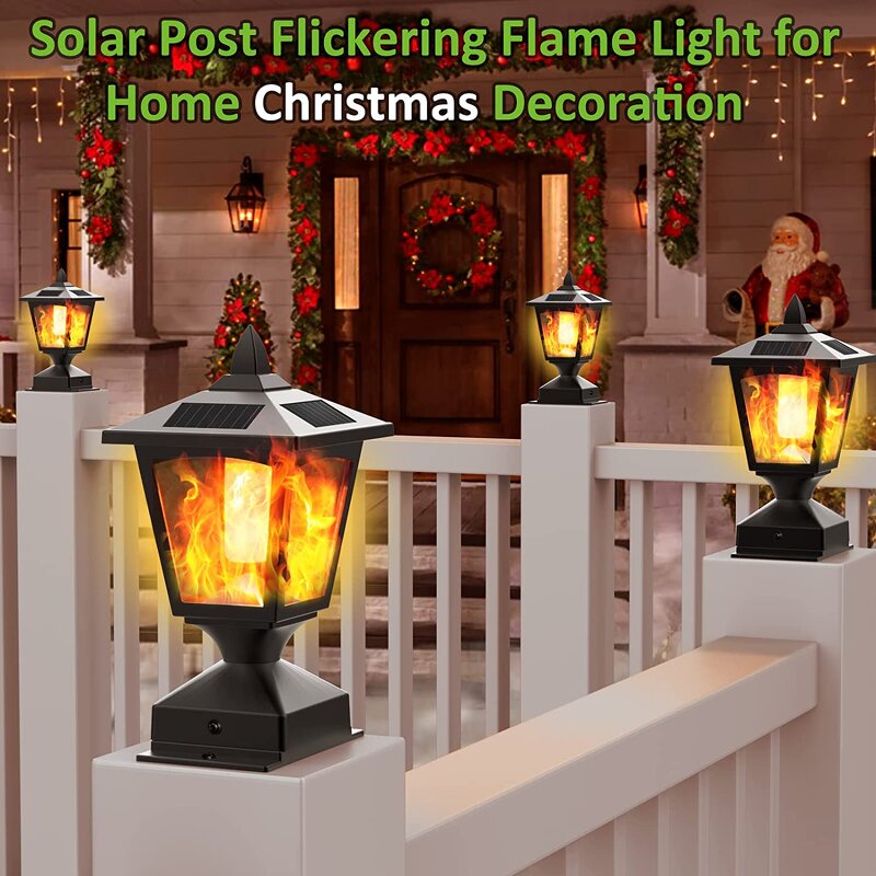 Flame Solar Pillar Light Factory - Rechargeable LED Aluminum Body