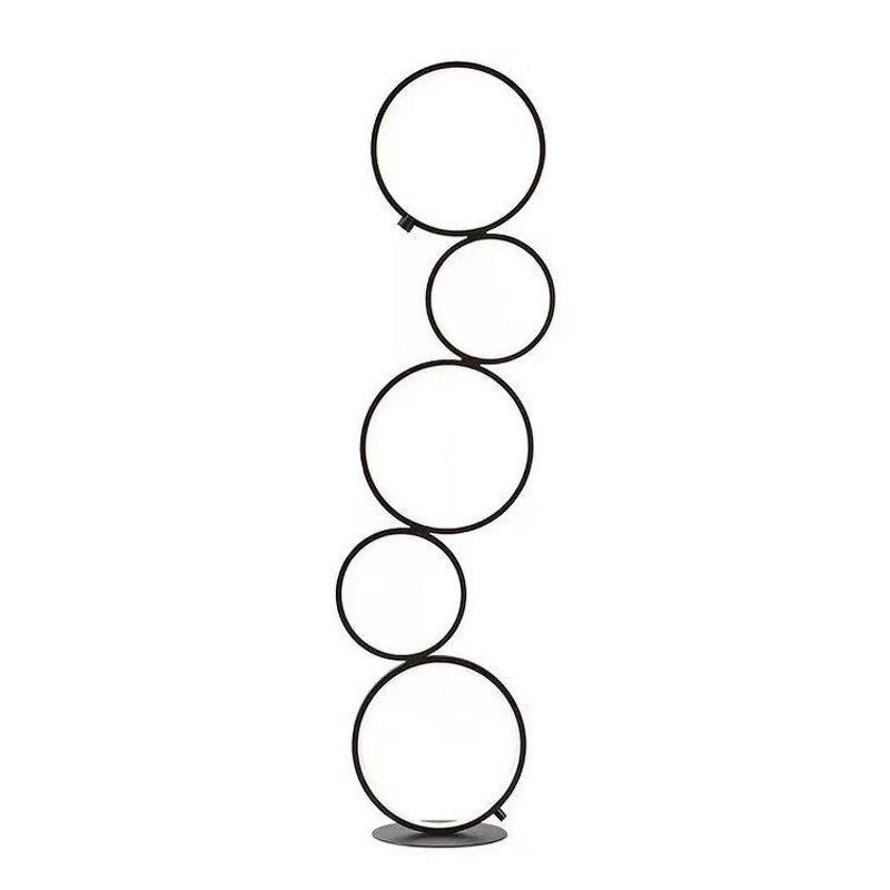 Five Ring Floor Lamp Supplier - Modern LED Three Speed Dimming