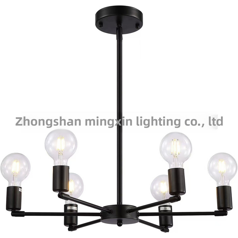 Iron Ceiling Light Factory - American Retro 6-Head Adjustable