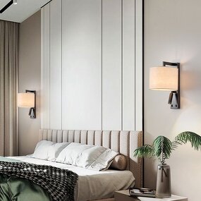 American Fabric Wall Lamp Supplier - Creative Black Iron European