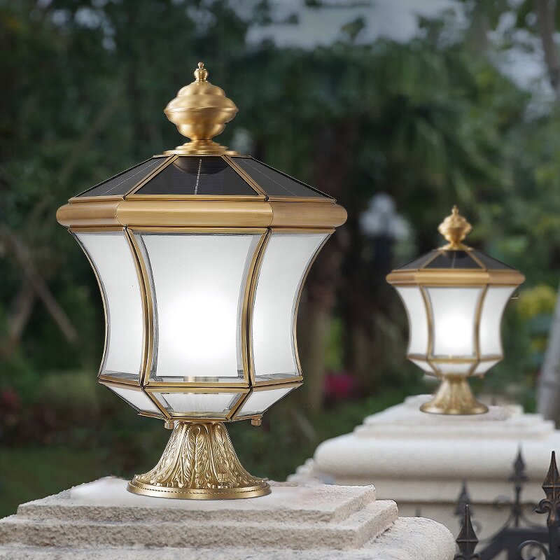 Brass Solar Pillar Lamp Supplier - European Modern IP65