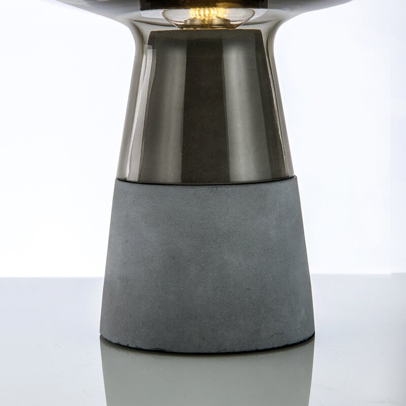 Smoky Mushroom Table Lamp Supplier - Factory Glass LED AC