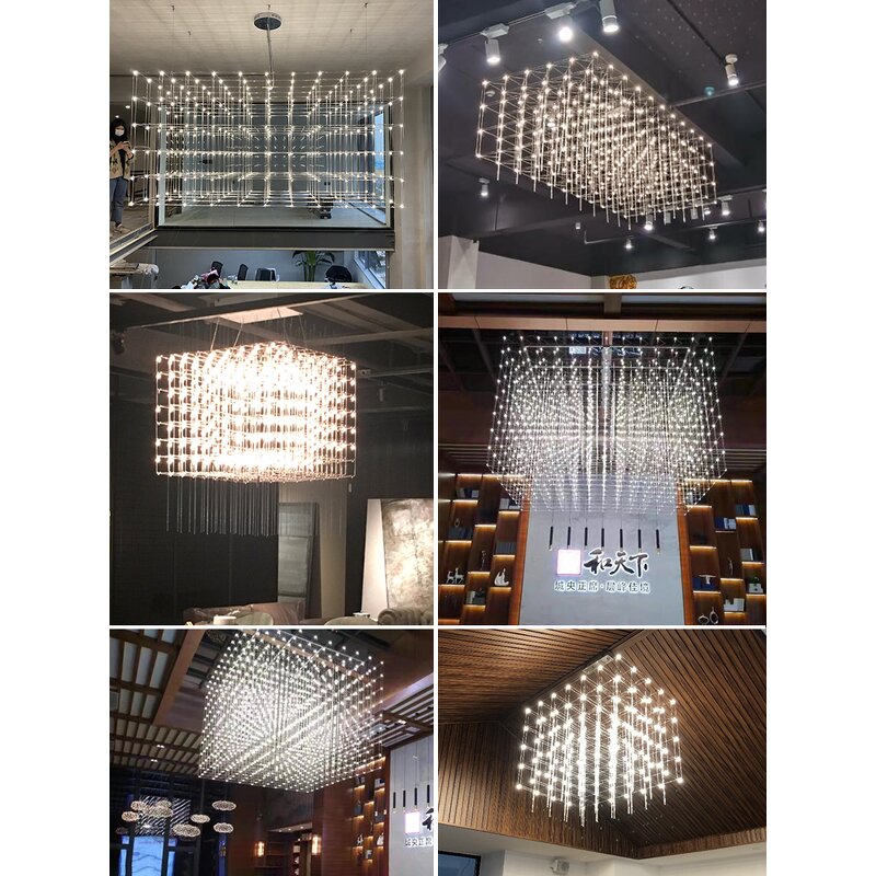 Light Cube Chandelier Supplier - Custom Star Restaurant Hotel