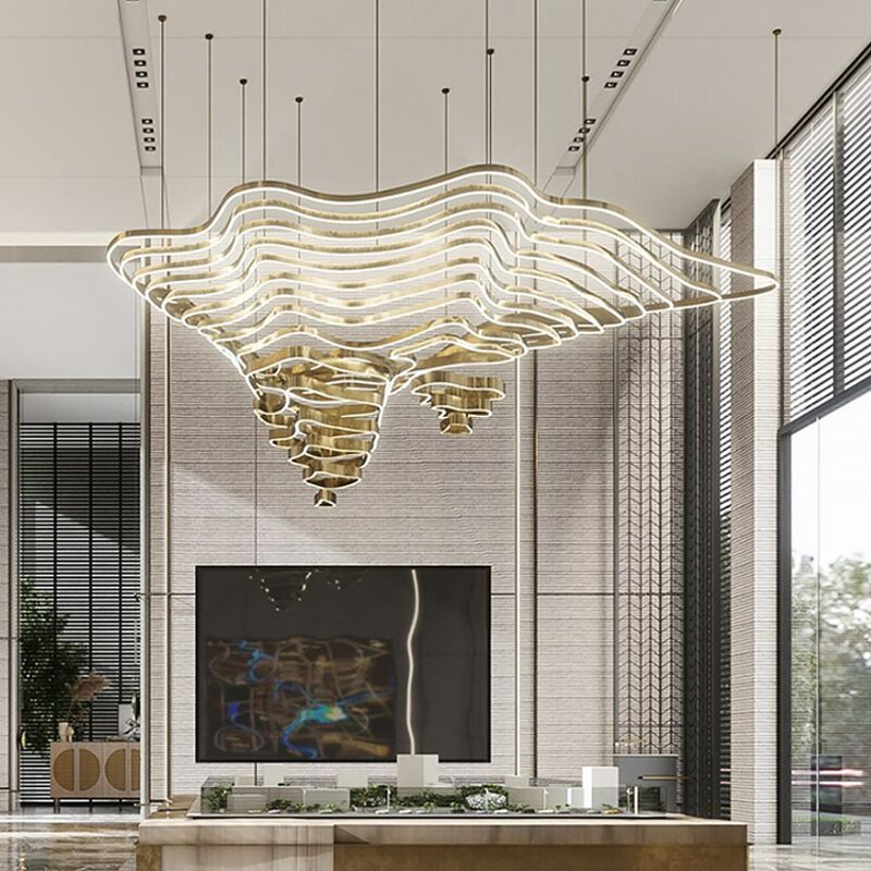 Aluminum Mountain Chandelier Factory - Custom Large Villa Hotel