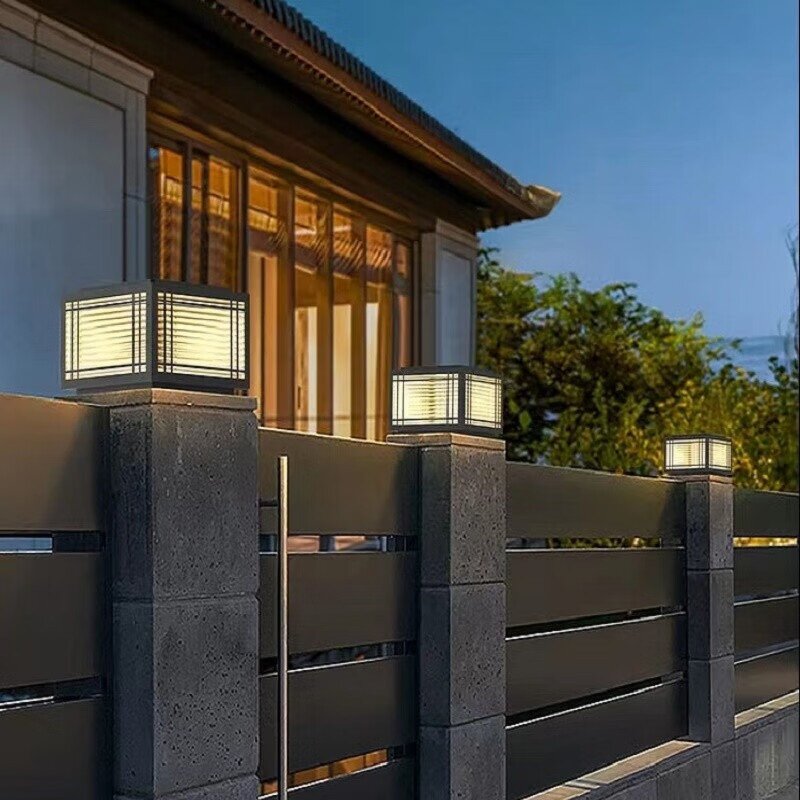 Solar Column Lamp Factory - Minimalist LED Outdoor Courtyard