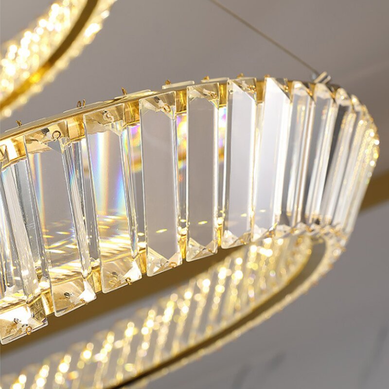 LED Ring Chandelier Supplier - High-End Spiral Crystal Hanging