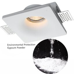 Square Ceiling Lamp Supplier - Modern Borderless Gypsum Downlight