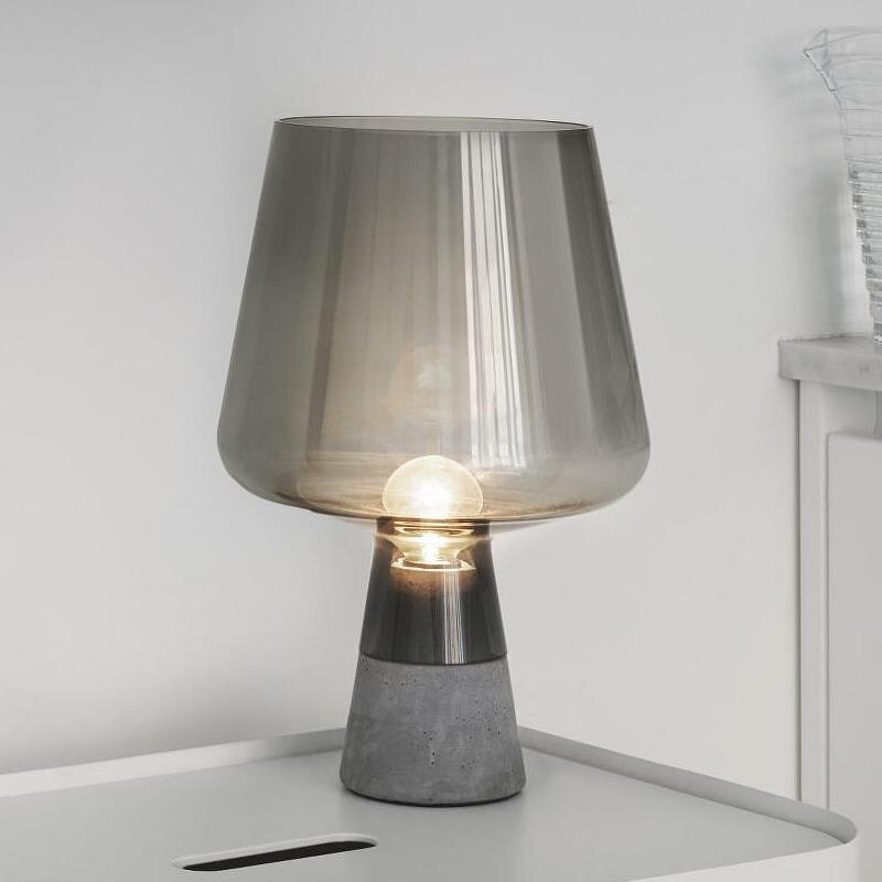 Smoky Mushroom Table Lamp Supplier - Factory Glass LED AC
