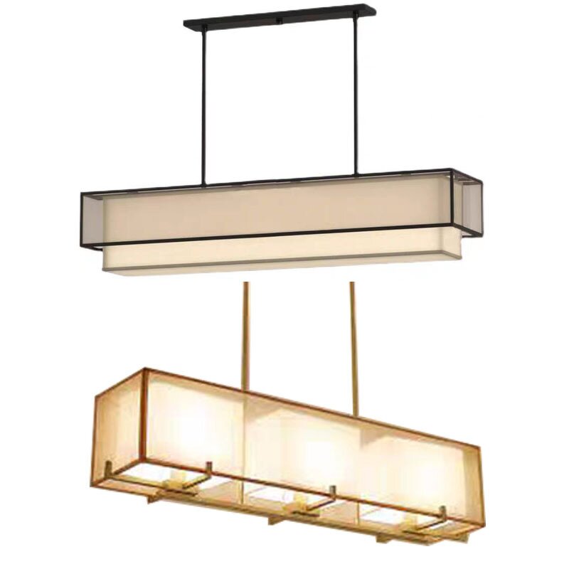 Mesh Pendant Light Factory - Custom Gold Hotel Rectangular