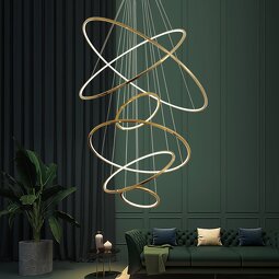 Stainless Steel Chandelier Supplier - Modern Ring Luxury Home