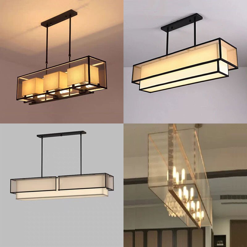 Mesh Pendant Light Factory - Custom Gold Hotel Rectangular