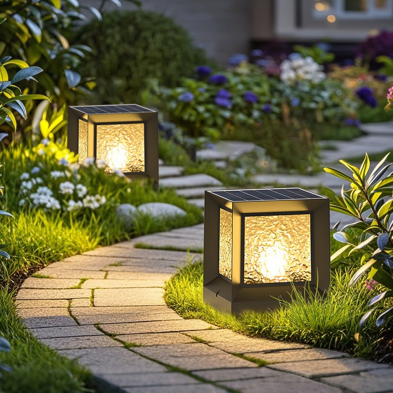 Solar LED Pillar Light Supplier - Modern Waterproof Garden
