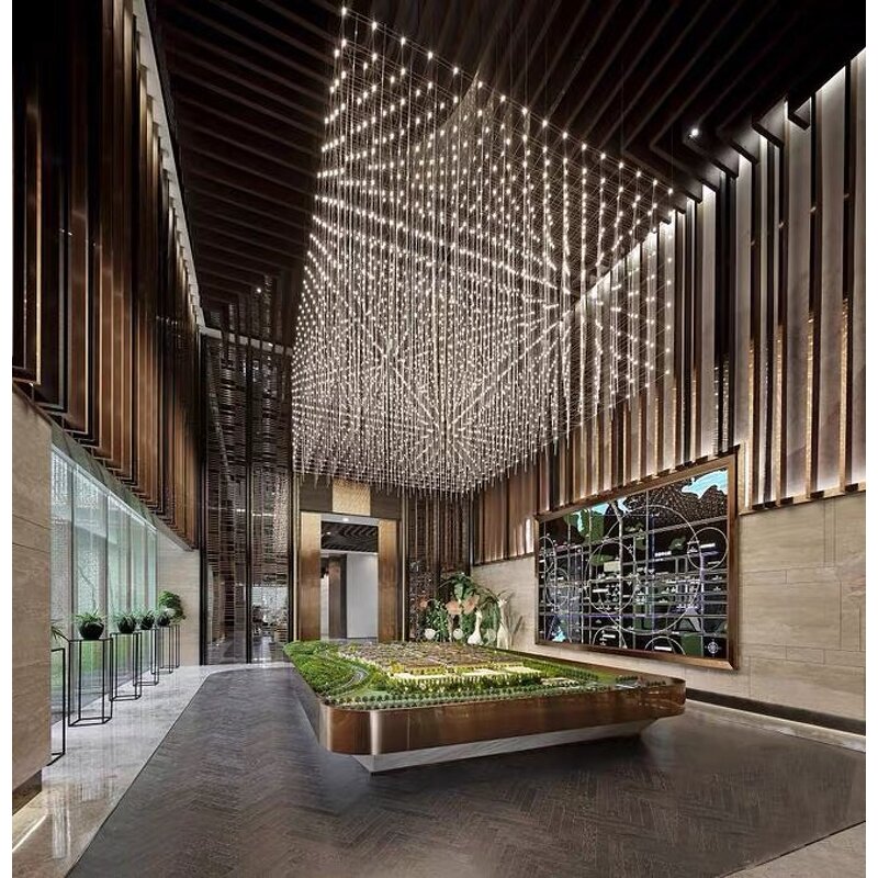 Stainless Steel Cube Chandelier Factory - Original Modern Custom