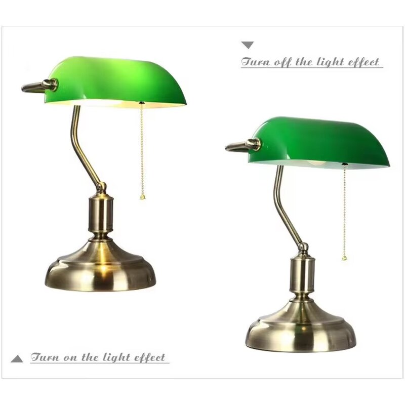 European LED Desk Lamp Factory - Modern Jade Green Retro