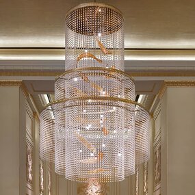 Round Crystal Chandelier Supplier - Luxury for Indoor Wedding