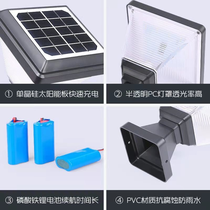 Solar Lamp Post Supplier - Modern LED Aluminum Glass Body