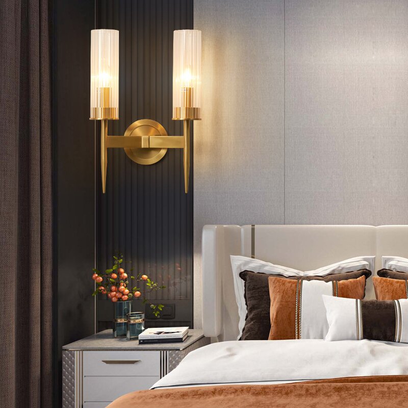 Golden Glass Wall Light Factory - Durable Crystal Tube Hotel