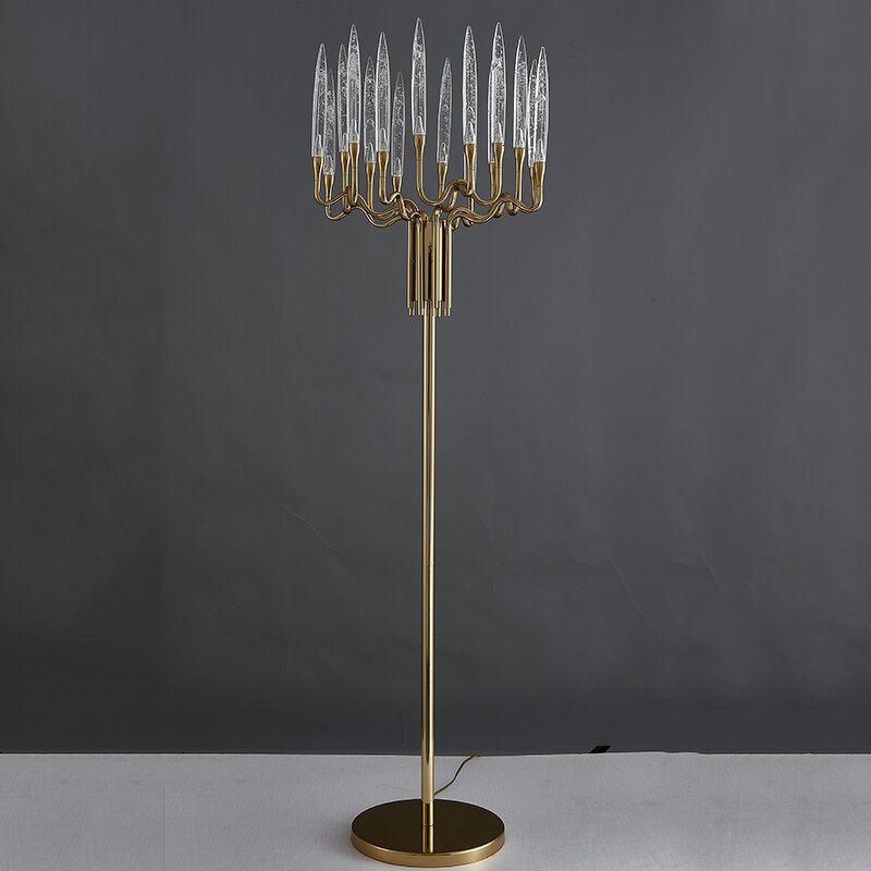 Luxury Floor Lamp Supplier - Gold Hotel Designer Iron LED