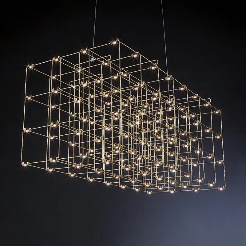Light Cube Chandelier Supplier - Custom Star Restaurant Hotel